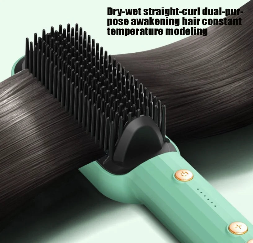 Quick-Heat Hair Straightening & Curling Comb