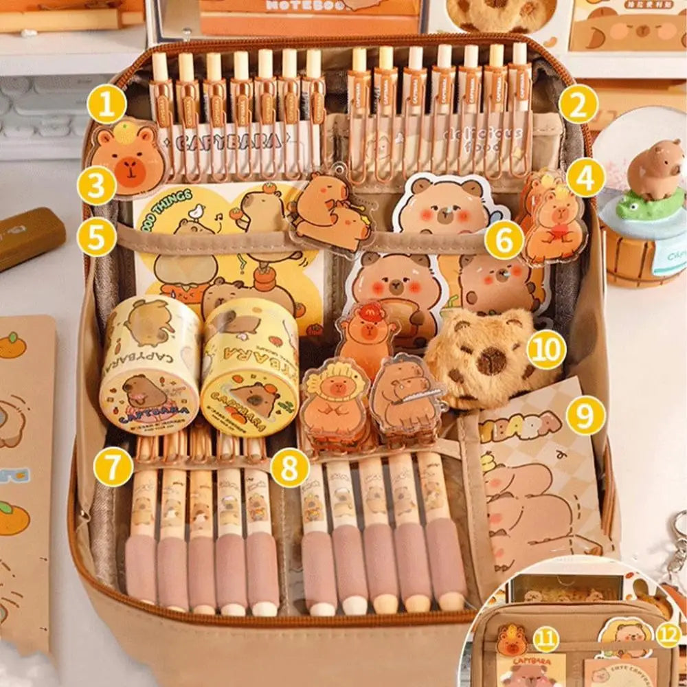 Capybara Stationery & Pencil Case Gift Set