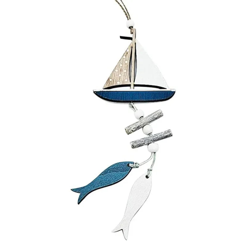 Marine Style Wooden Pendant – Nautical Wall Hanging Décor