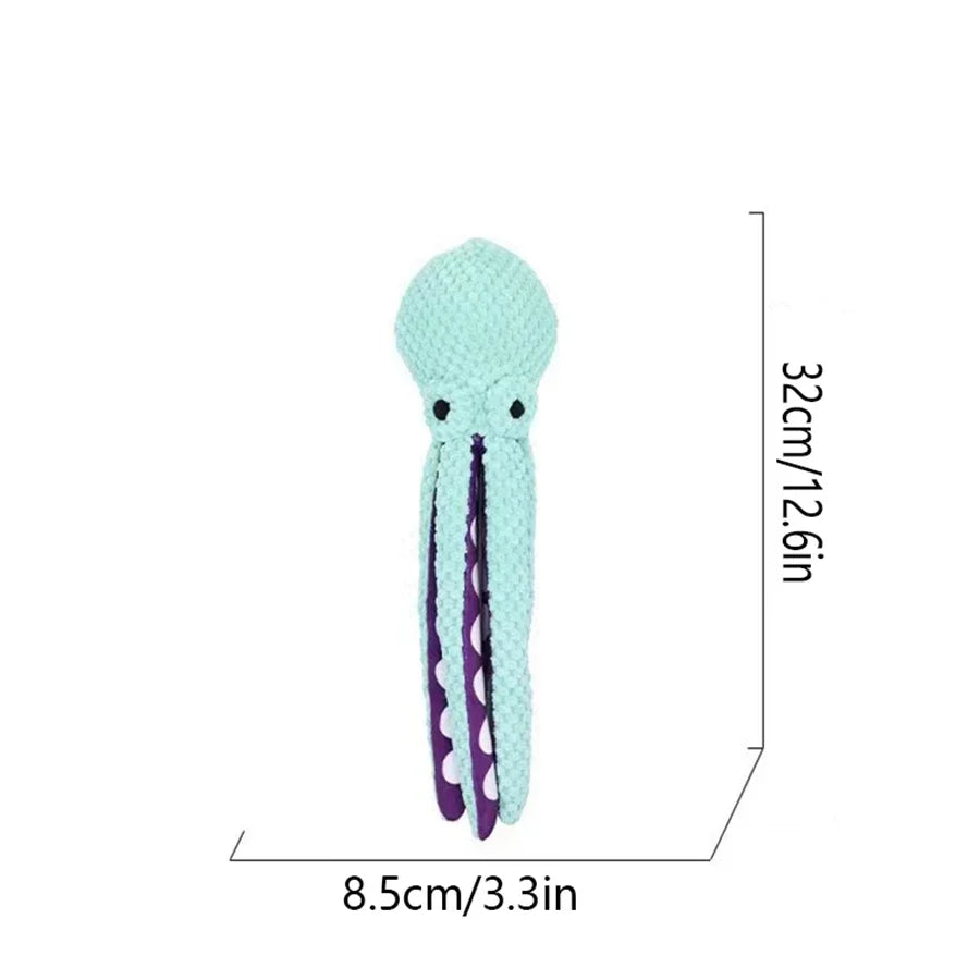 Interactive Plush Octopus Pet Toy with Sound