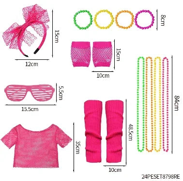 80s & 90s Retro Outfit Accessories Set