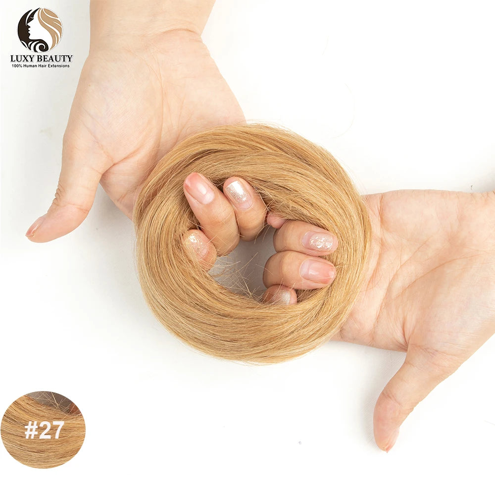 Human Hair Donut Chignon Bun Scrunchie – Updo Style, Natural Look