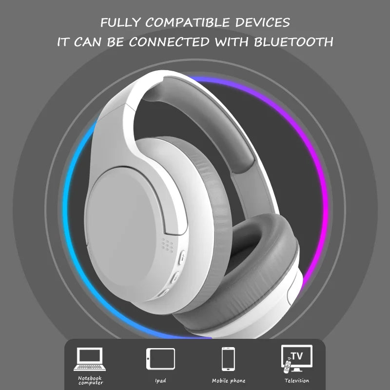 Wireless Bluetooth 5.3 Over-Ear Headphones with Hi-Res Audio