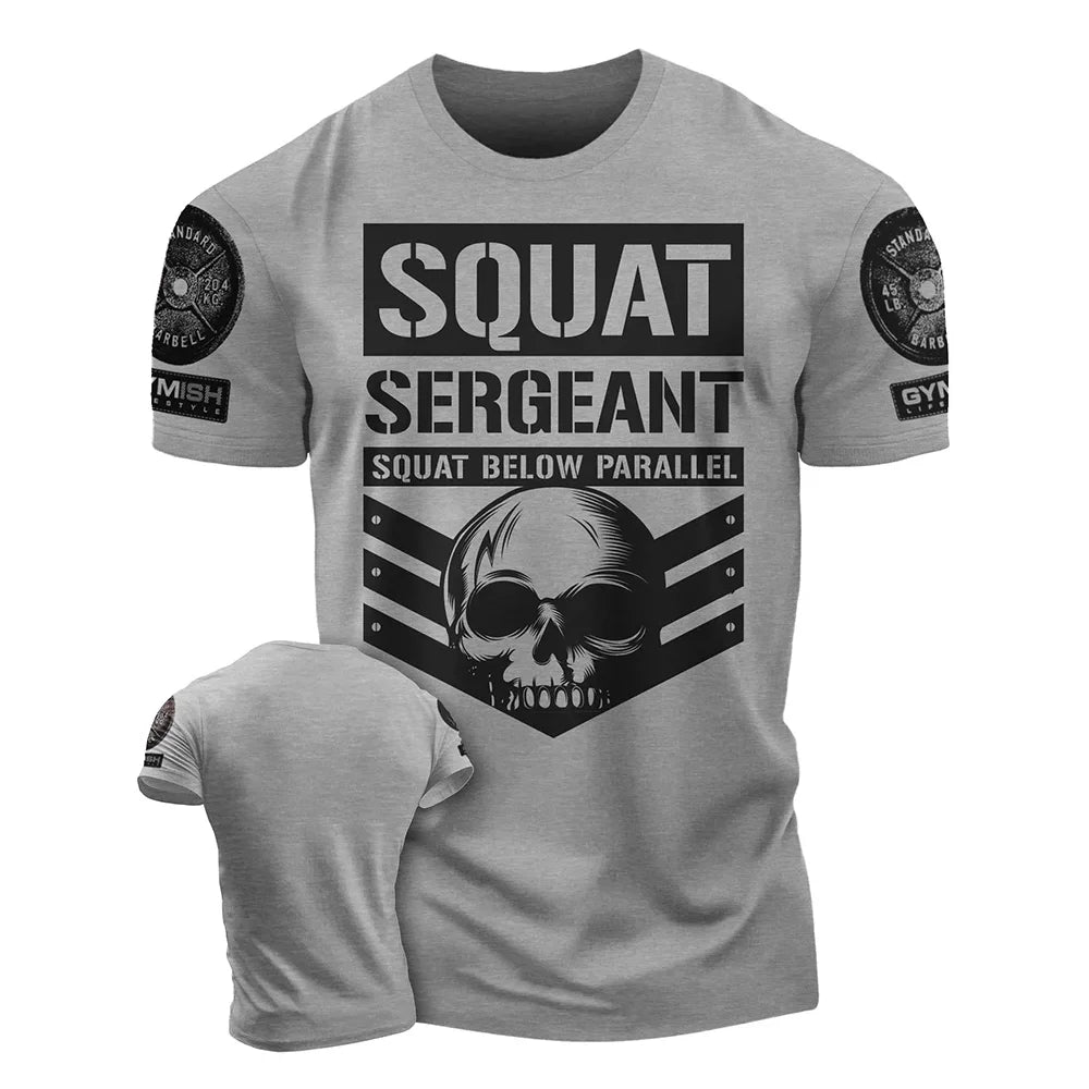 Men's Oversized 3D Print Gym T-Shirt - Short Sleeve