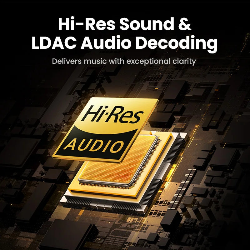 Wireless Bluetooth Over-Ear Headphones with Hybrid ANC, Hi-Res LDAC & Spatial Audio