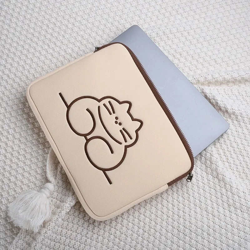 Cute Laptop Sleeve For, MacBook Air Pro 13.3, 13.6, 14, 15, 16, Xiaomi, Huawei, Dell, Asus, HP, Lenovo - 15.6 Inch