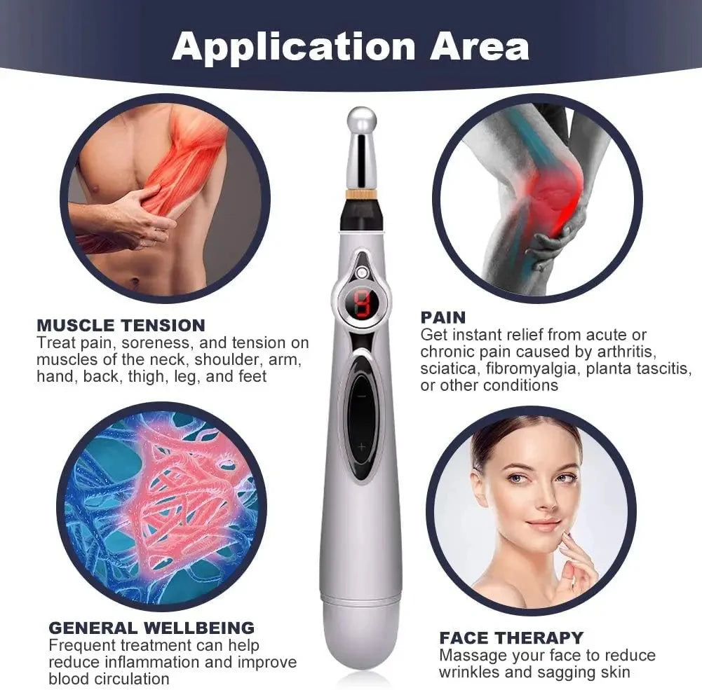 Electronic Acupuncture Point Massage Pen – Pain Relief & Meridian Therapy
