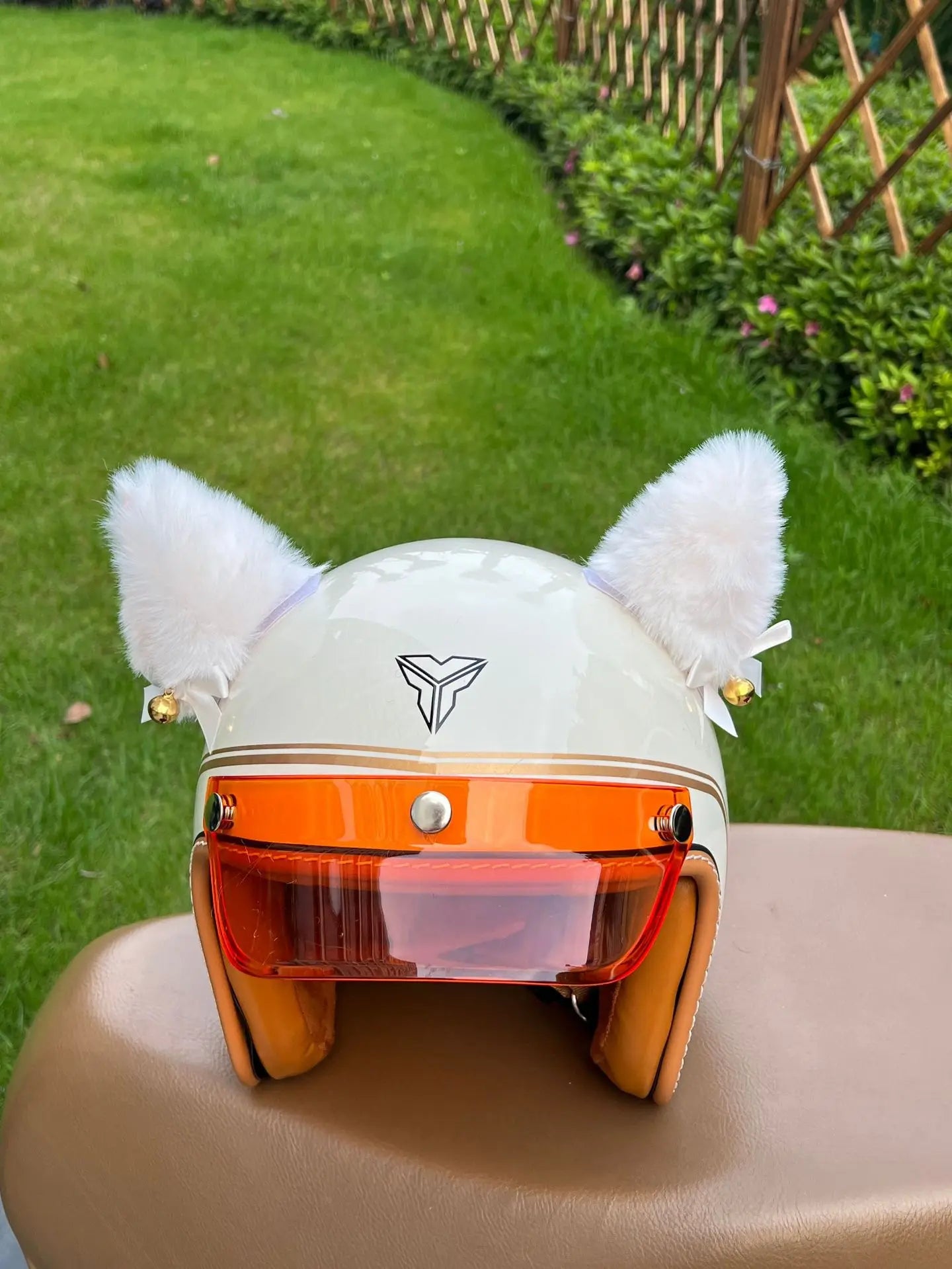 Cat Ears Helmet Decoration - Motorcycle & Ski Helmet Accessory for Men & Women