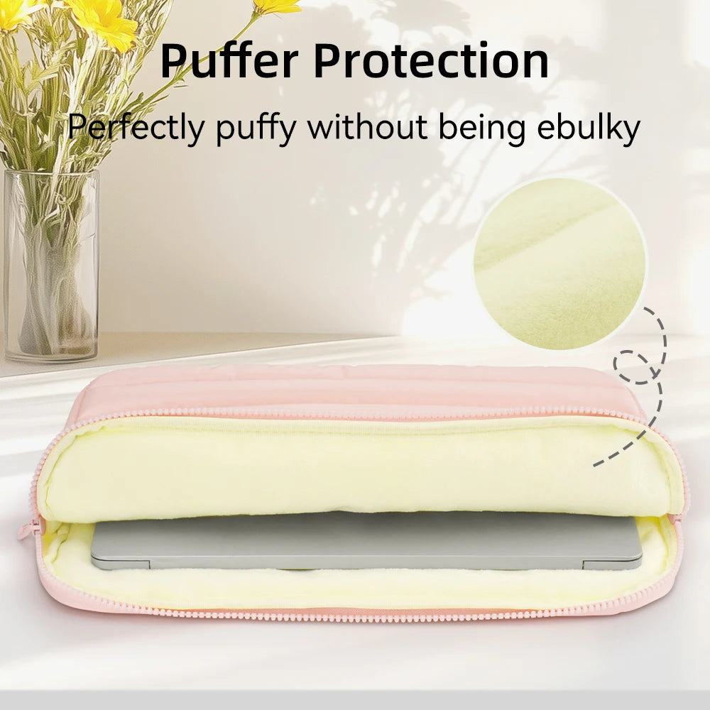 13/14 Inch Puffy Laptop Sleeve for MacBook Air iPad Pro