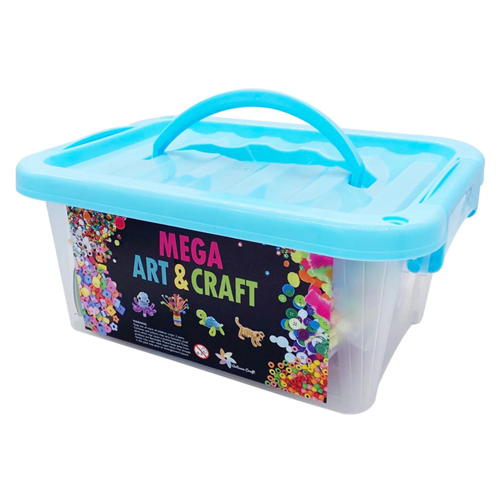 2000+ Piece DIY Arts & Crafts Supplies Kit with Carrying Box