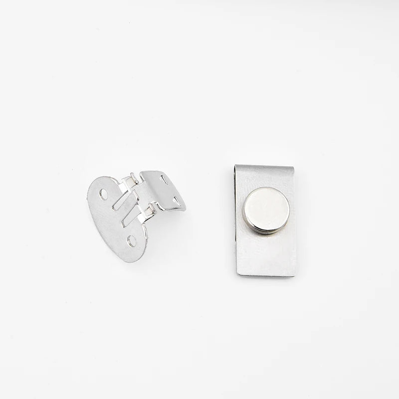 Silver Magnetic Tie Clip