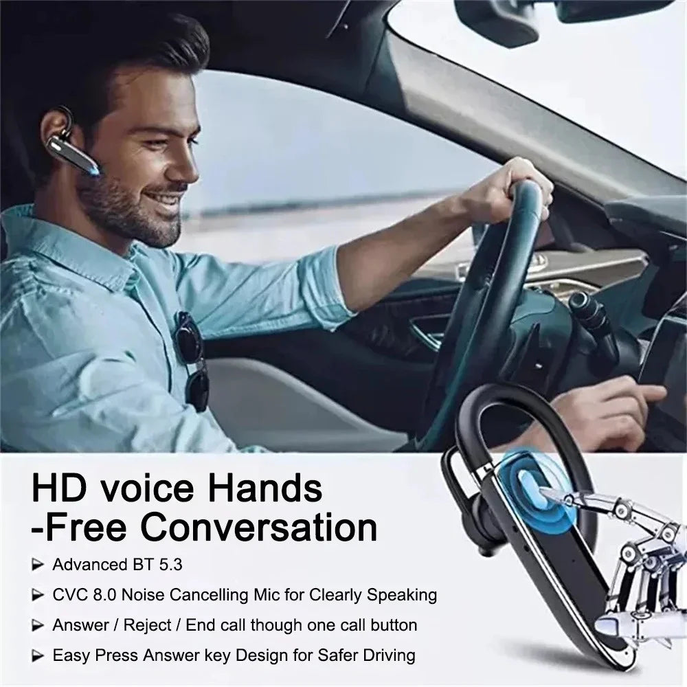 Wireless Bluetooth Earphones with ENC Noise-Cancelling Microphone