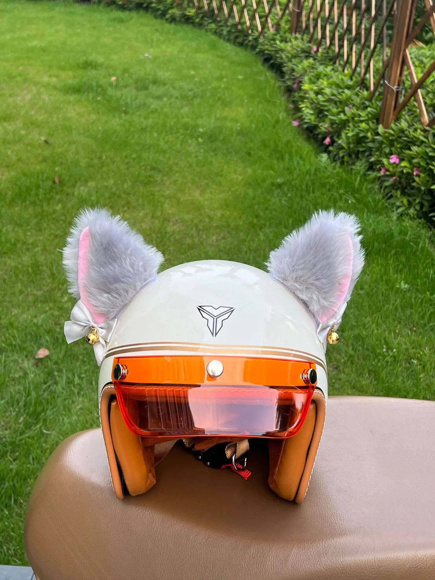 Cat Ears Helmet Decoration - Motorcycle & Ski Helmet Accessory for Men & Women