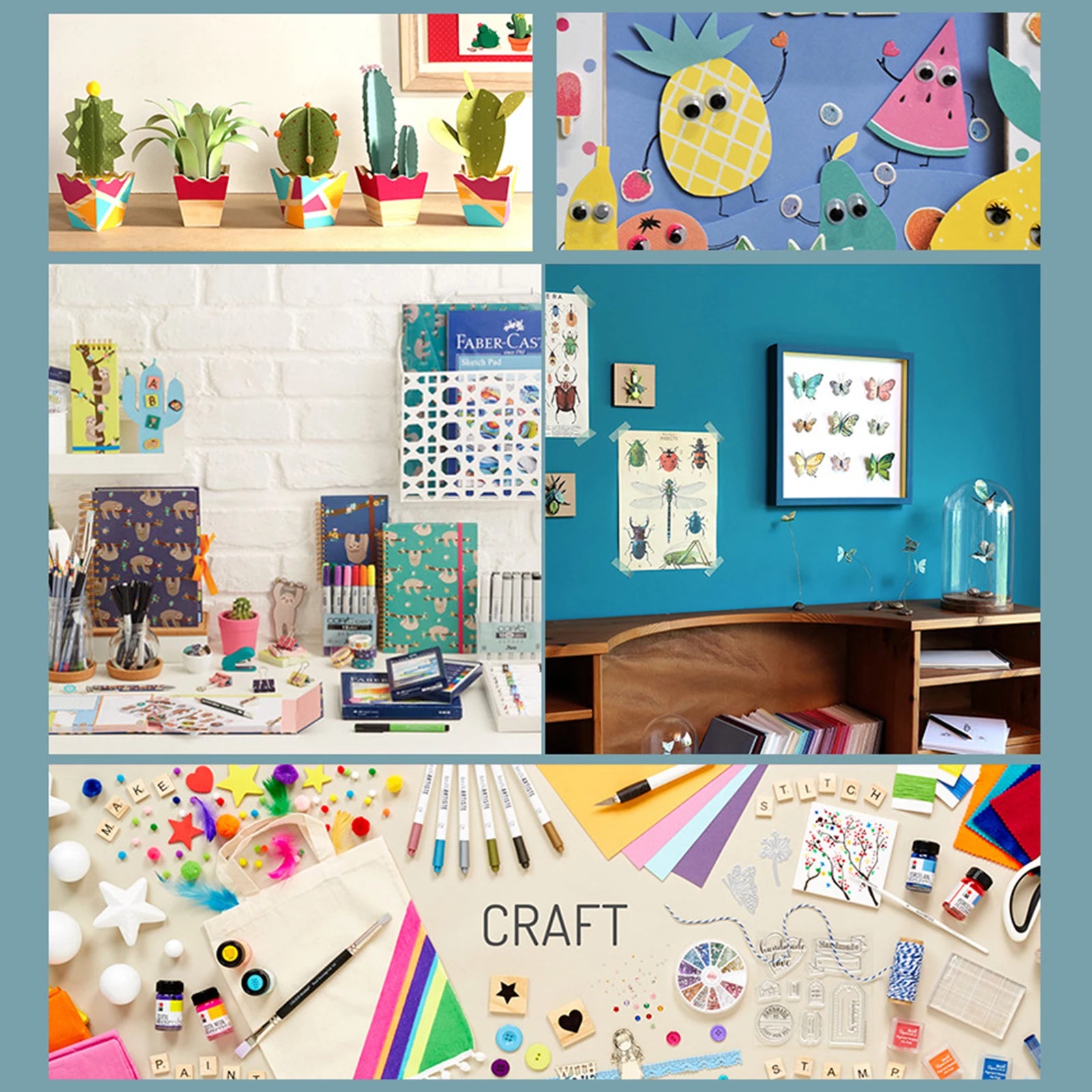2000+ Piece DIY Arts & Crafts Supplies Kit with Carrying Box