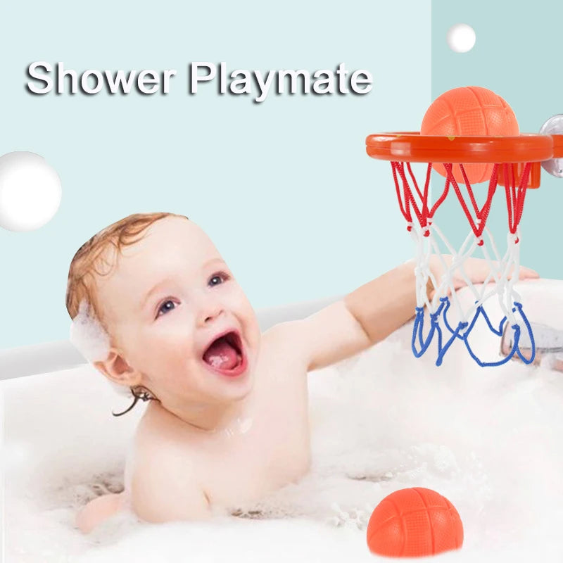 Baby Bath Basketball Shooting Toy Set with 3 Balls