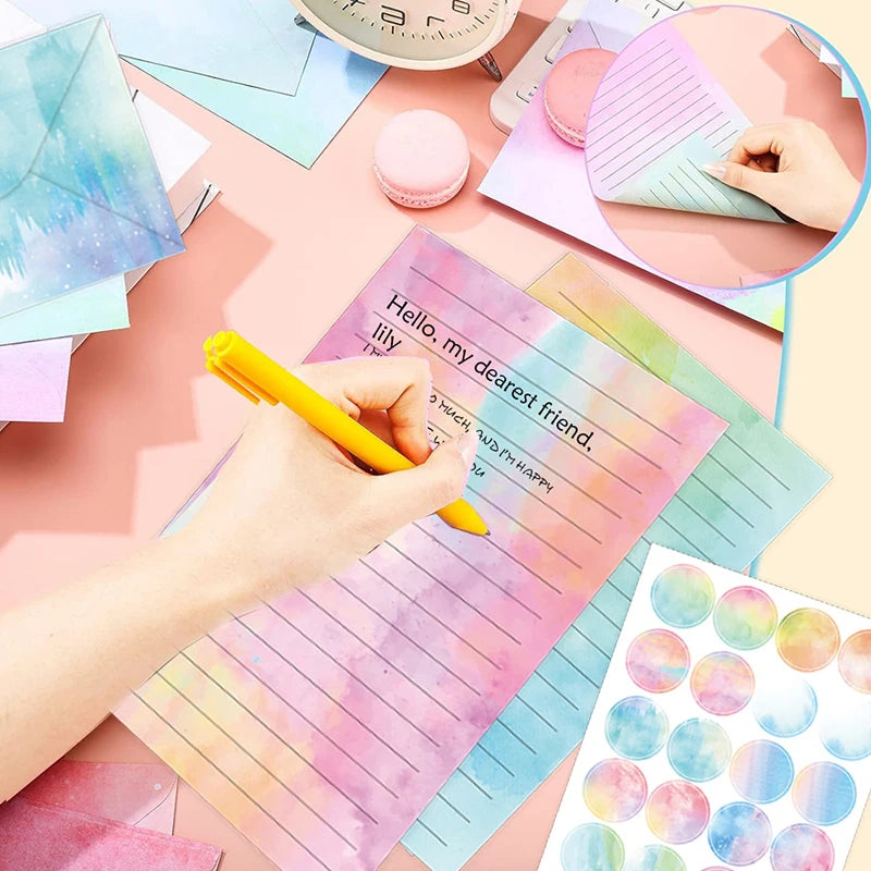 160-Piece All-in-One Writing Kit - Papers, Envelopes & Dot Stickers