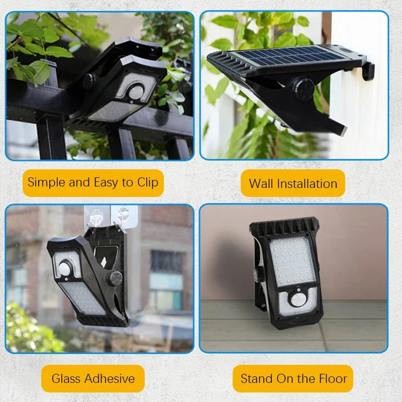 Solar Clip-On LED Outdoor Lights with Smart Sensor