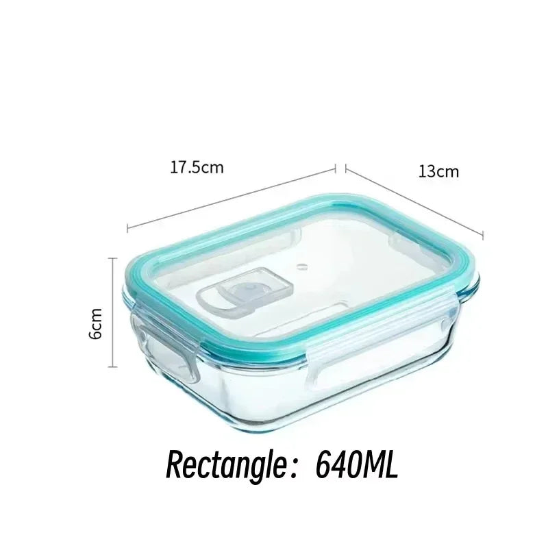 Glass Bento Lunch Box Food Containers – Leakproof & Microwave Safe