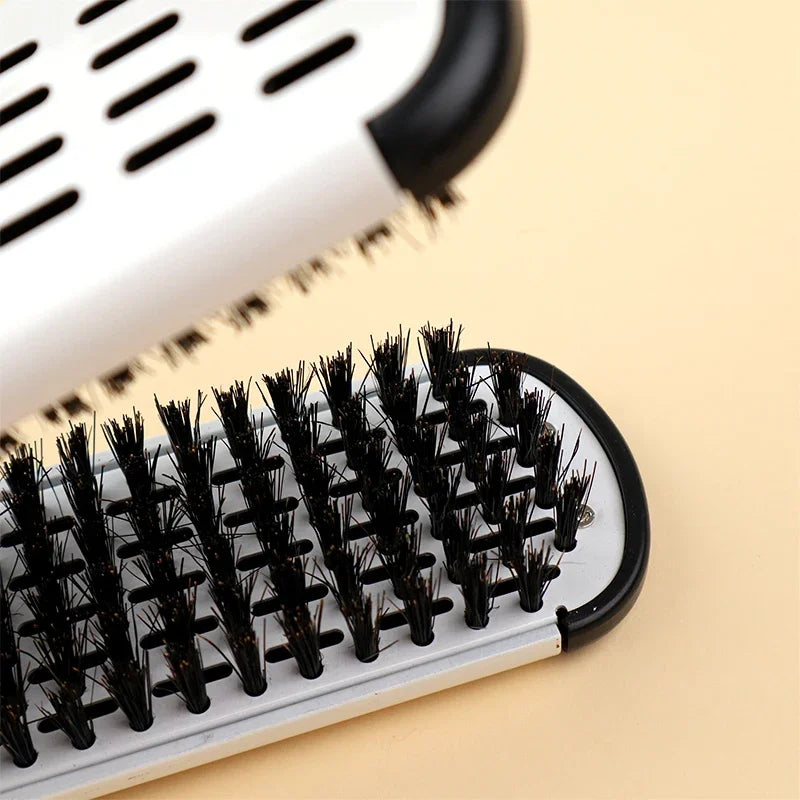 Pro Double Brush Nylon Hair Straightener