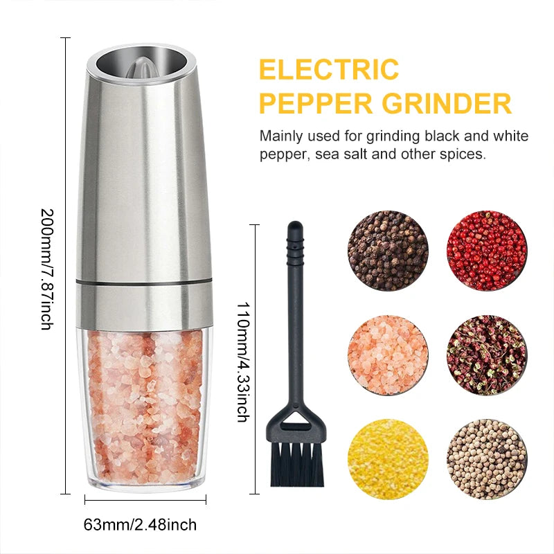 Electric Salt & Pepper Mill Set – LED Light