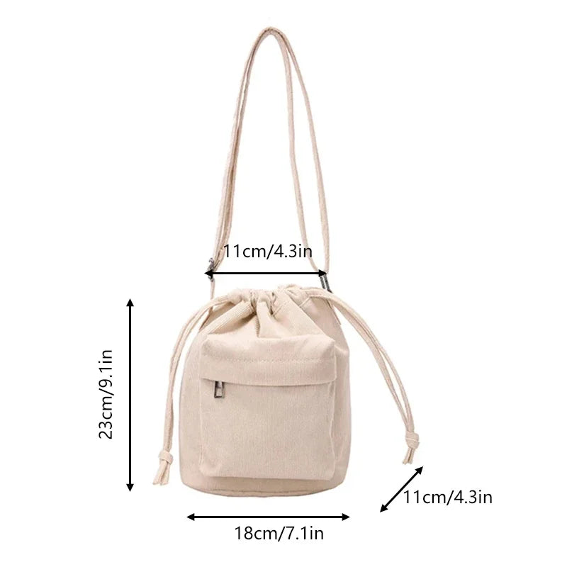 Drawstring Bucket Shoulder Bag