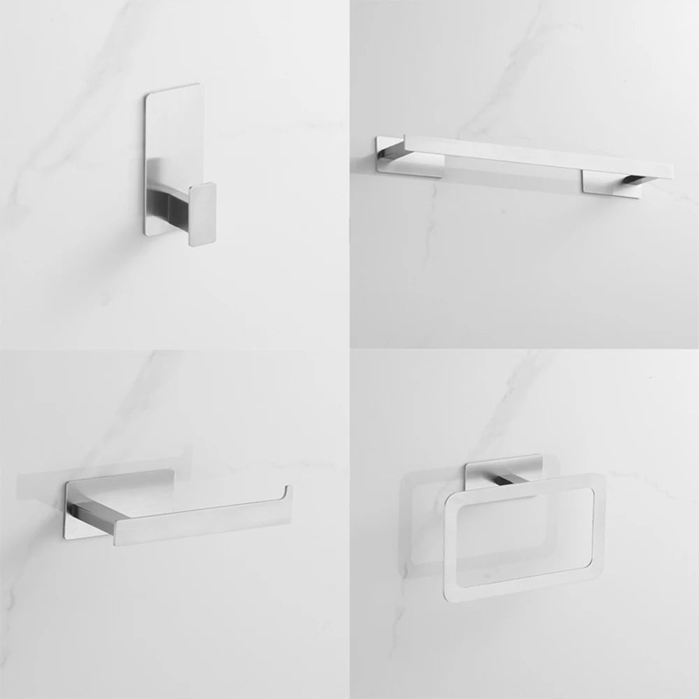 Matte Black Bathroom Accessories Set - Wall Mounted