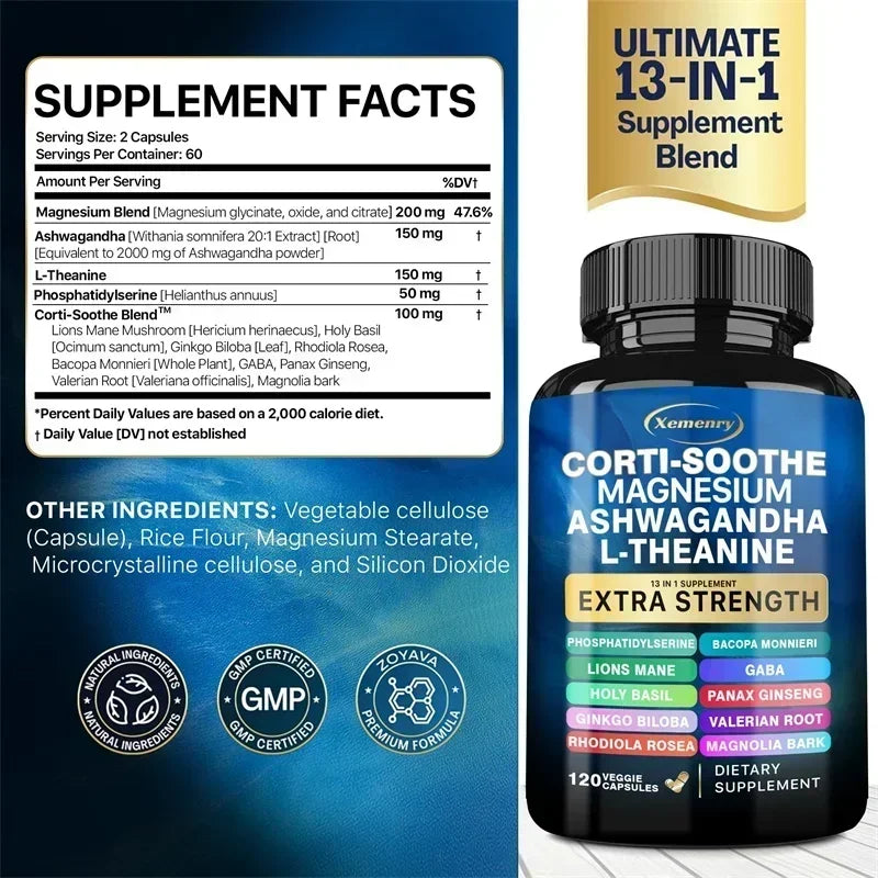 Corti-Soothe Supplement - Cortisol & Adrenal Support for Stress Relief
