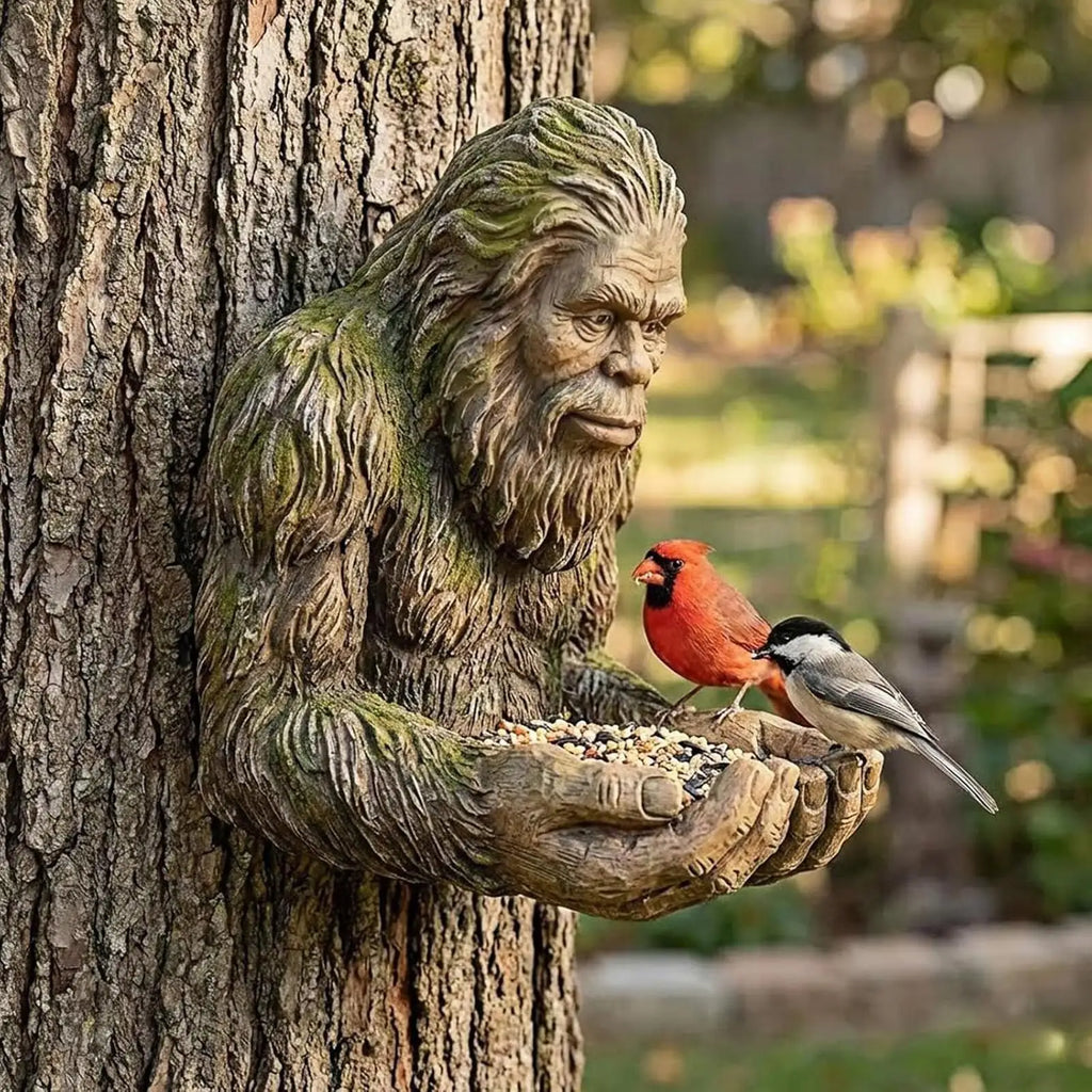 Bigfoot Garden Sculpture & Wild Bird Feeding Station