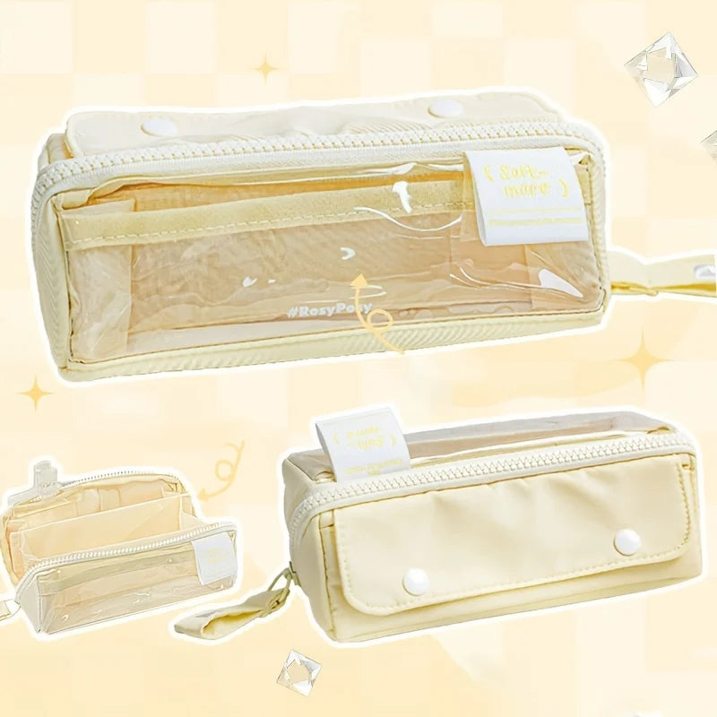 Large Capacity Stationery Bag – Multi-Pocket Pencil Case for School