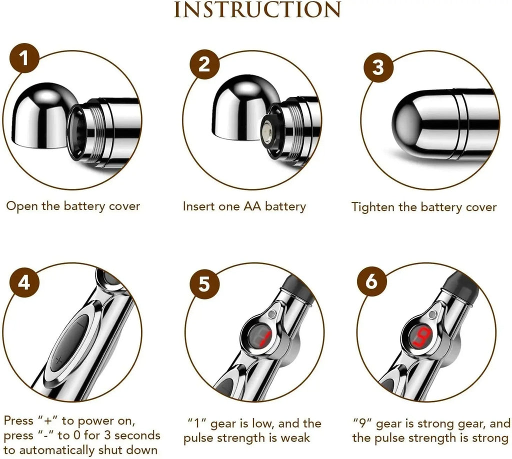 Electronic Acupuncture Point Massage Pen – Pain Relief & Meridian Therapy