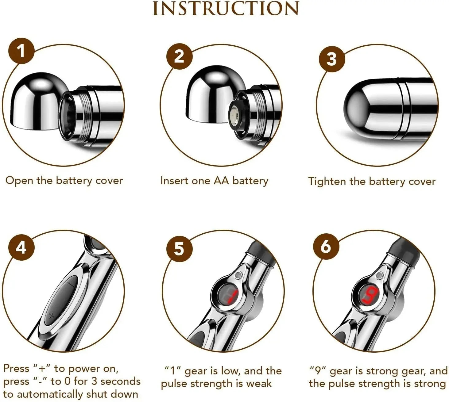 Electronic Acupuncture Point Massage Pen – Pain Relief & Meridian Therapy