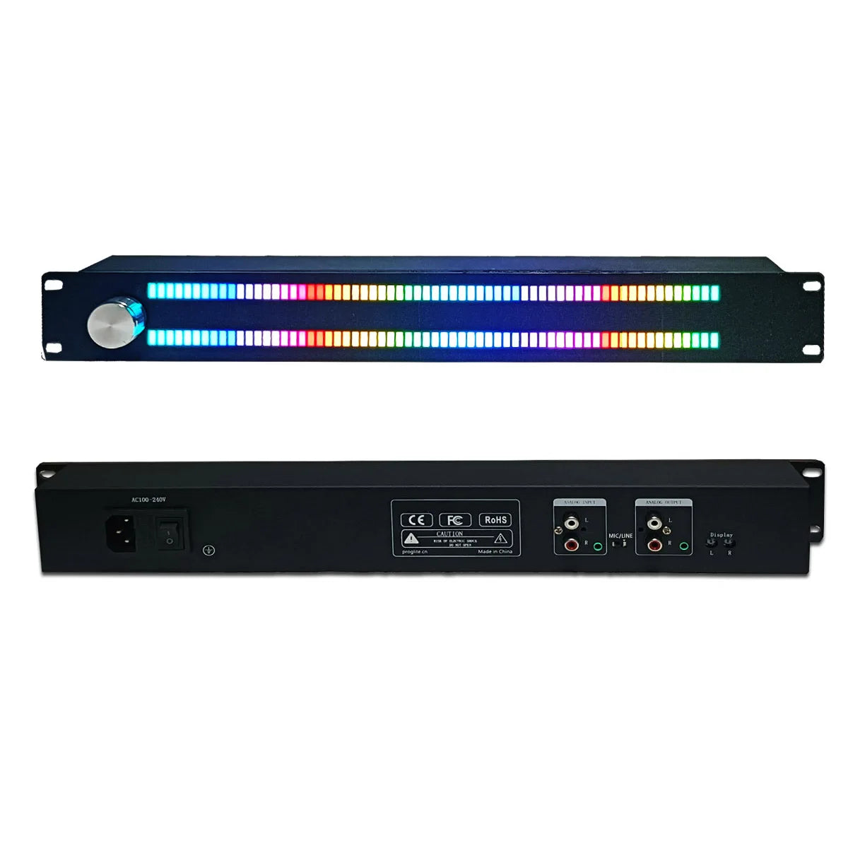 128-LED Full Colour Music Spectrum Level Indicator with Digital Display