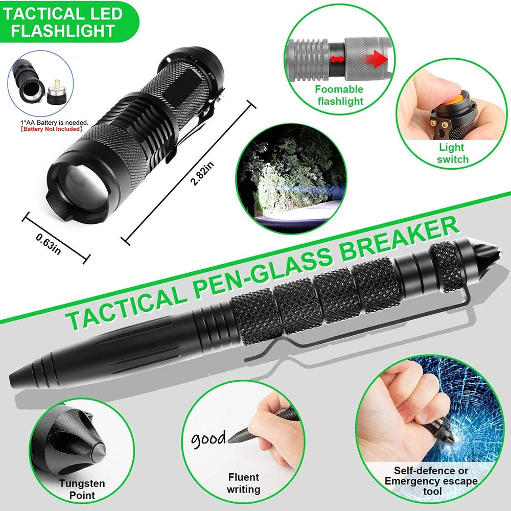 Outdoor Emergency Survival Gear Set - Camping & Hiking
