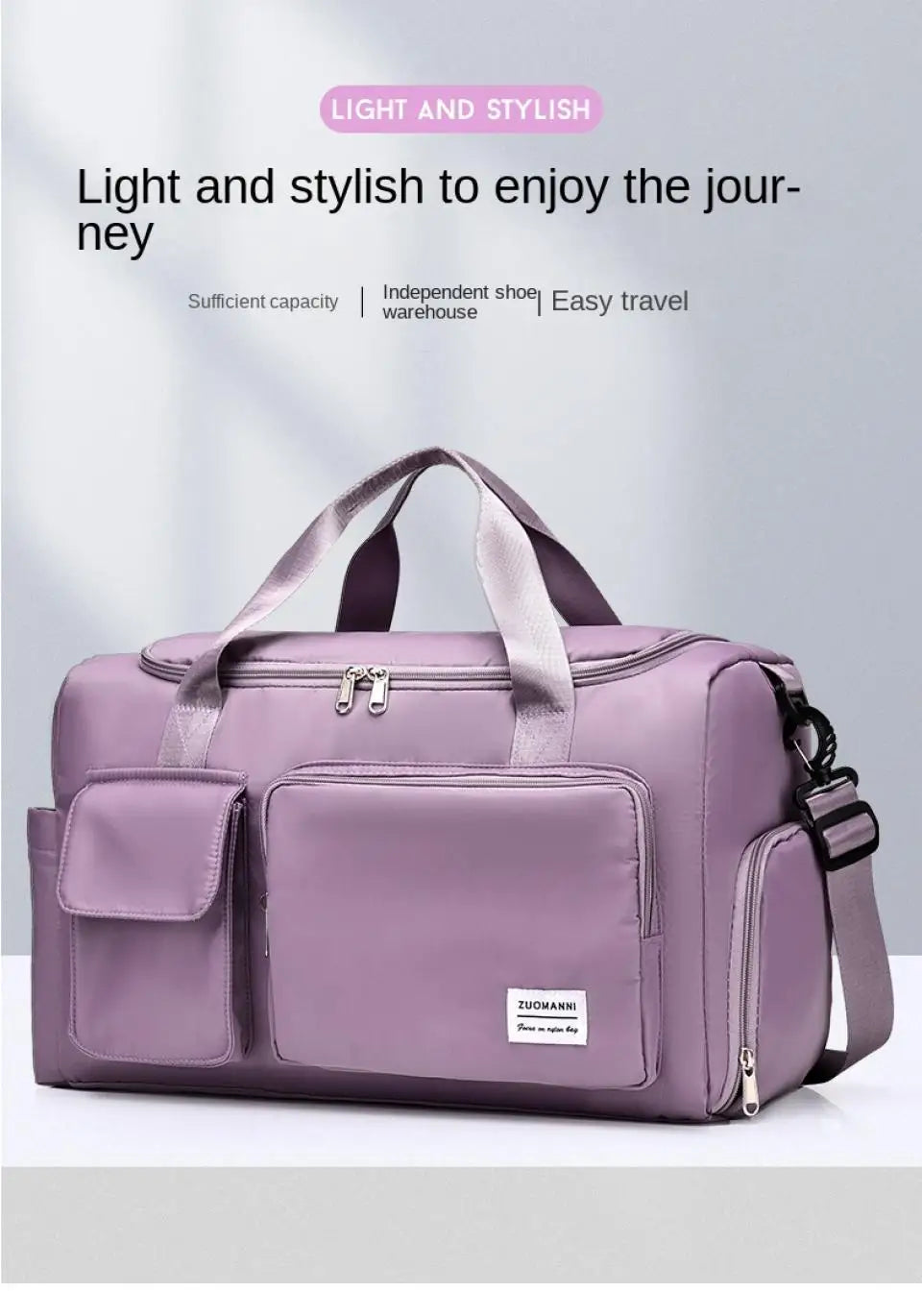 Duffle Bag with Shoe Compartment