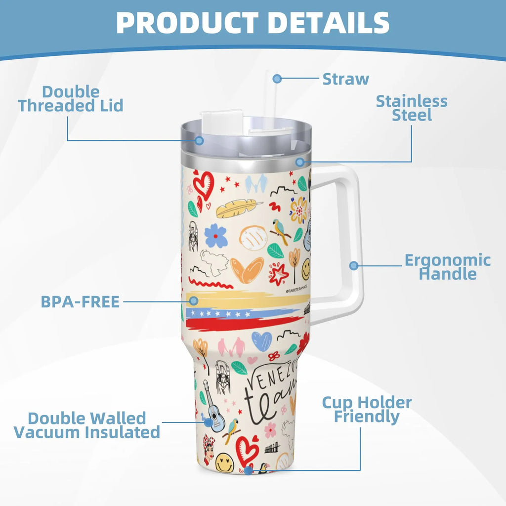 Aesthetic Art Stainless Steel Thermal Tumbler