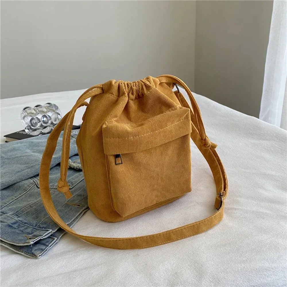 Drawstring Bucket Shoulder Bag