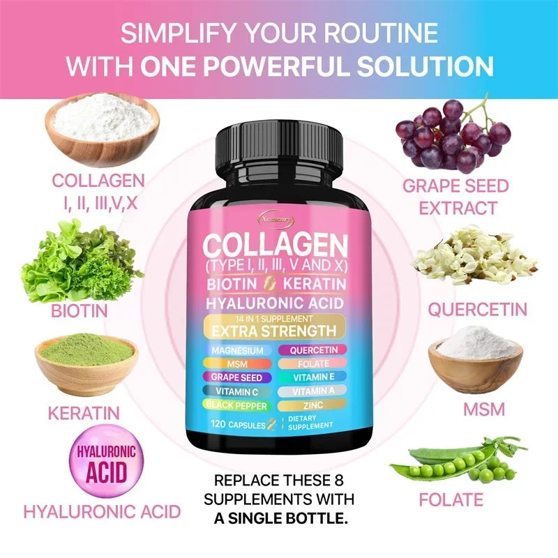 Collagen Supplement - Skin, Hair, Nails & Immune Support