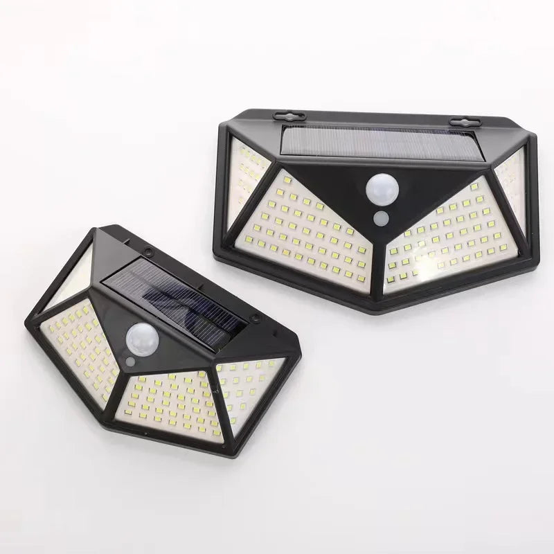 100 LED Solar Wall Light with PIR Motion Sensor