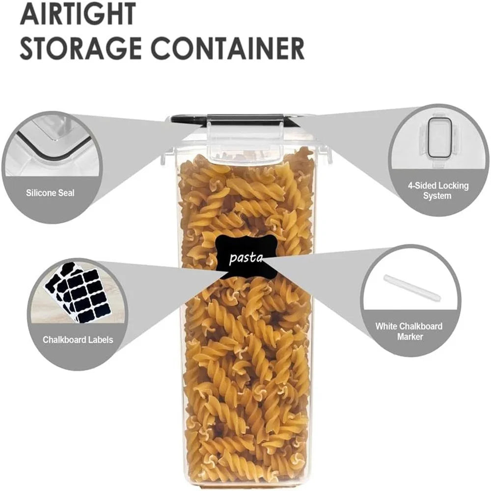 BPA-Free Airtight Food Storage Containers with Labels – Leakproof, Set of 7