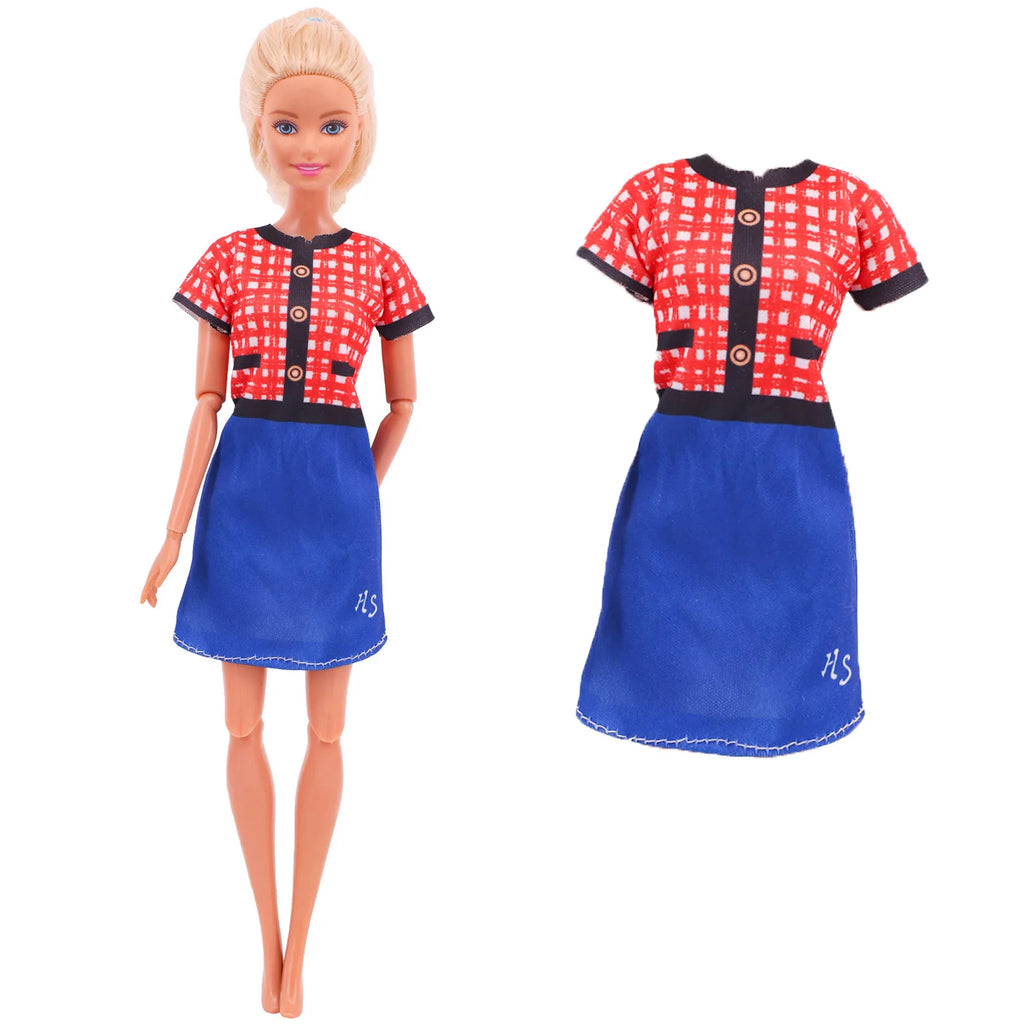 45-Piece Doll Accessories Set - Dresses, Shoes, Boots, Necklaces & Glasses (30cm Doll)