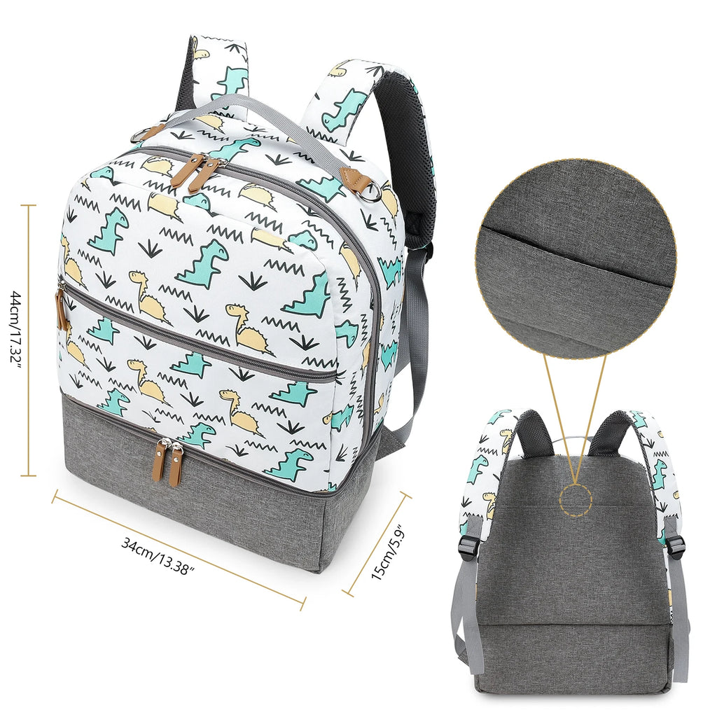 Breast Pump Bag with Insulated Cooler Compartment