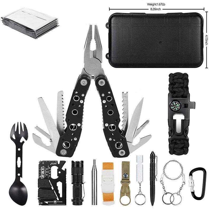 Outdoor Emergency Survival Gear Set - Camping & Hiking