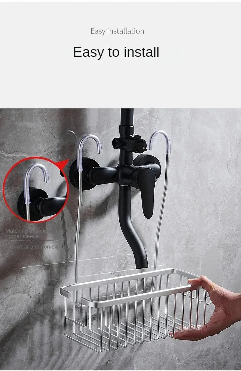 Shower Storage Basket – Wall-Mounted Bathroom Organiser
