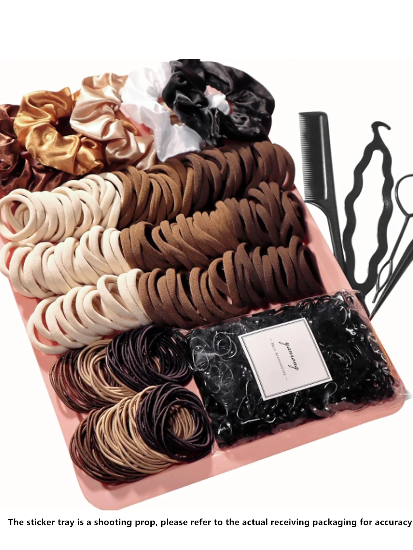 Hair Scrunchies, Hairbands & Hair Ties Set – Assorted Colours & Styles