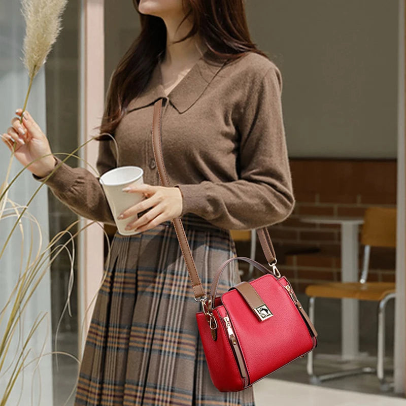 Small PU Leather Bucket Shoulder Bag