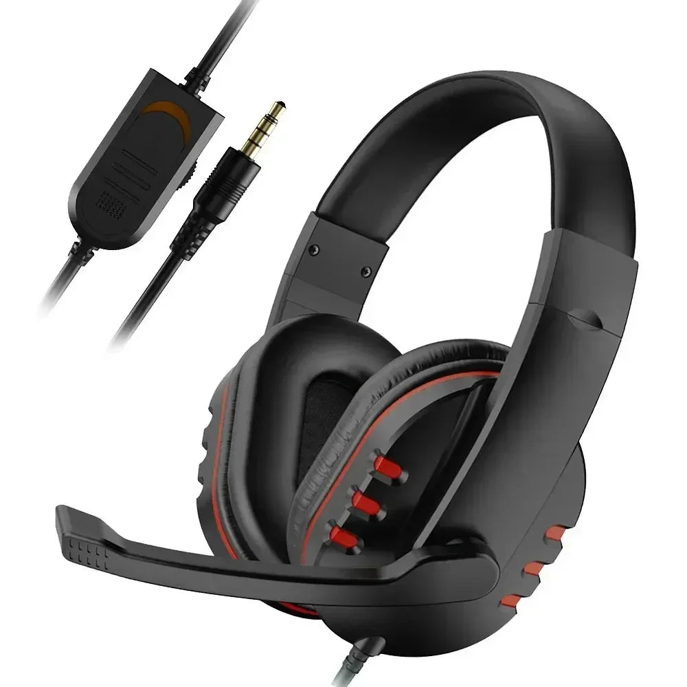 3.5mm Wired Gaming Headset with Noise-Cancelling Mic – Compatible with PS4 & PC