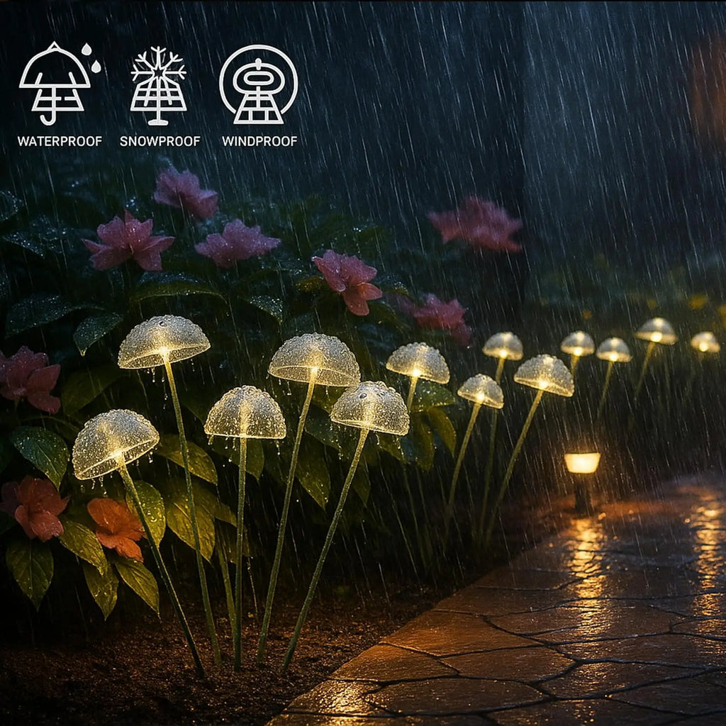 Waterproof Dual Mode LED Solar Mushroom Garden Lights