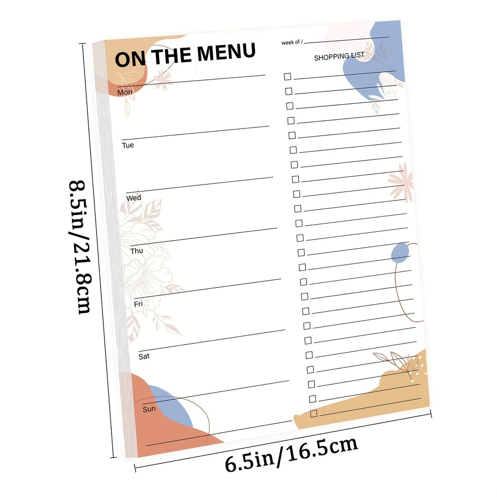 Magnetic Meal Planning Pad with Tear Off Shopping List