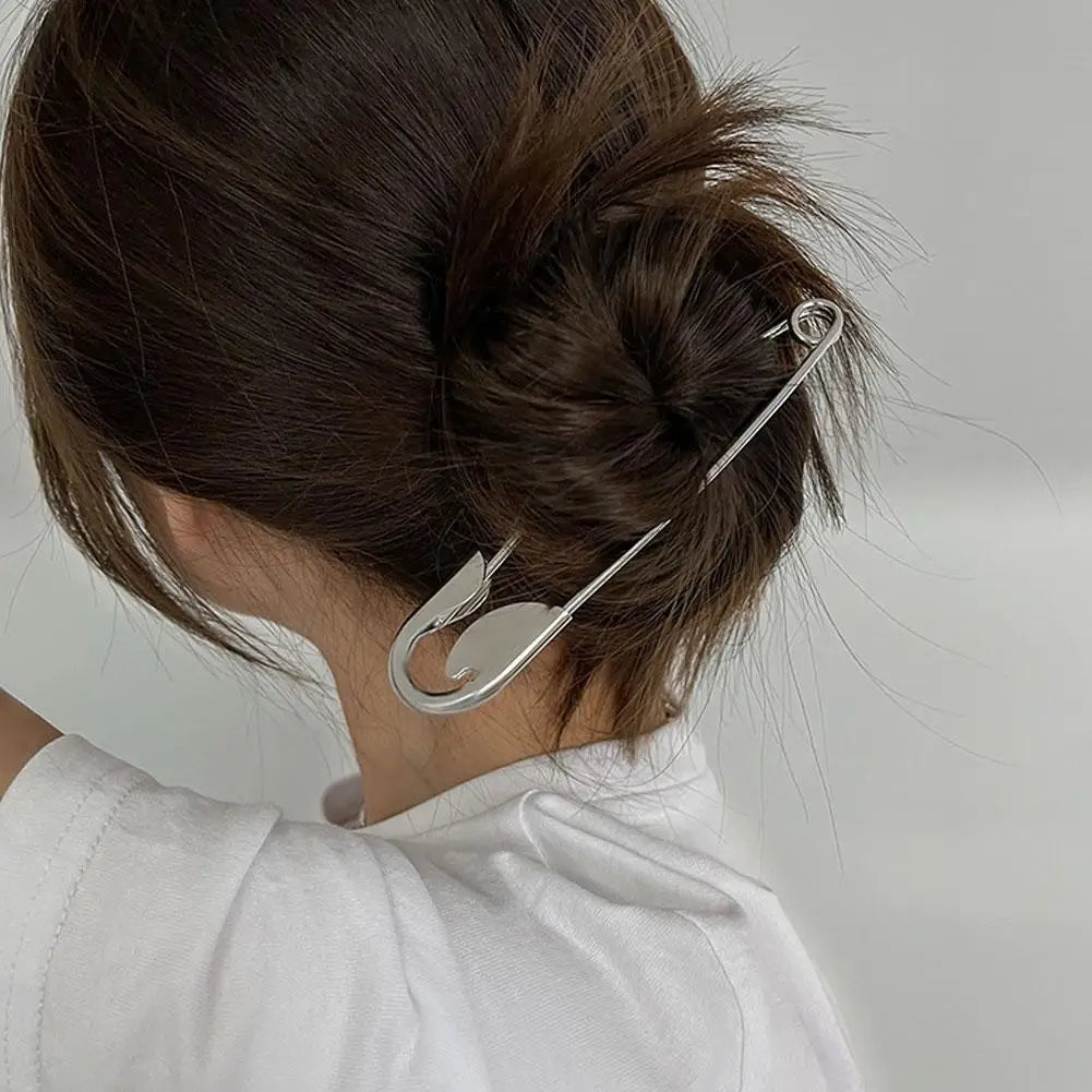 Metal Hair Claws with Large Safety Pin