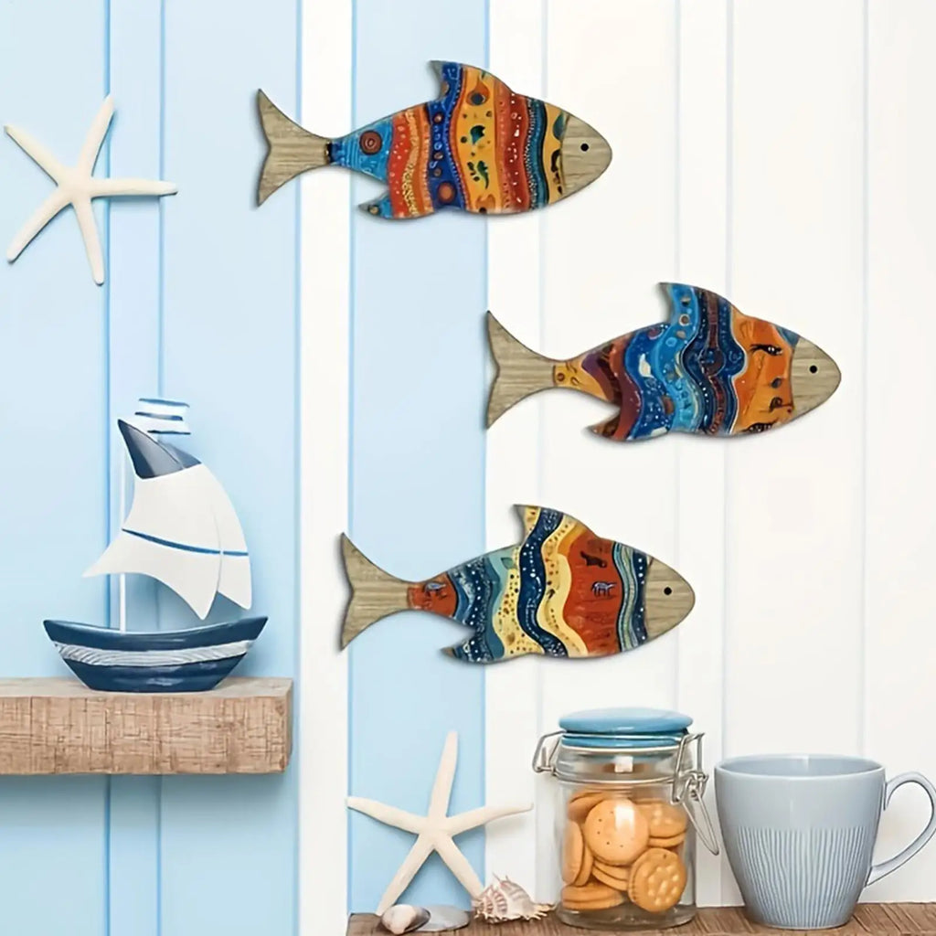 Wooden Fish Wall Decoration – Coastal Home Décor Art